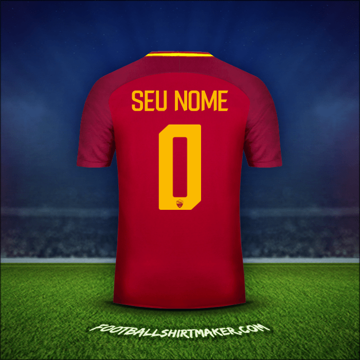 Camisa AS Roma 2017/18 -  seu nome - 0