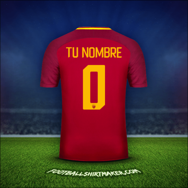 Jersey AS Roma 2017/18 -  tu nombre - 0
