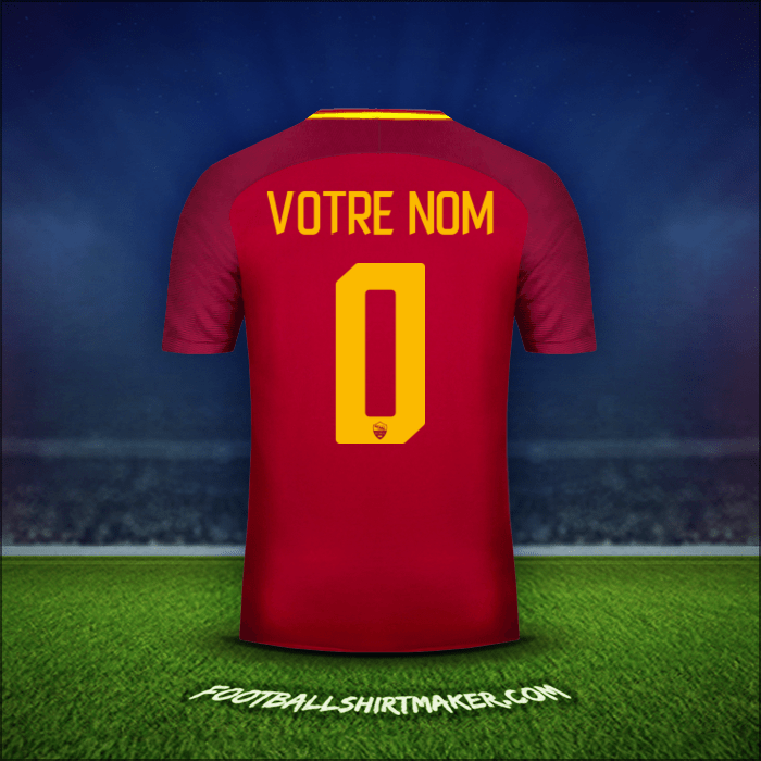 Maillot AS Roma 2017/18 -  votre nom - 0