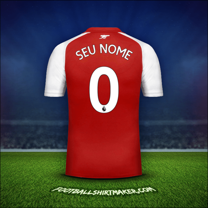 Camisa Arsenal 2017/18 -  seu nome - 0