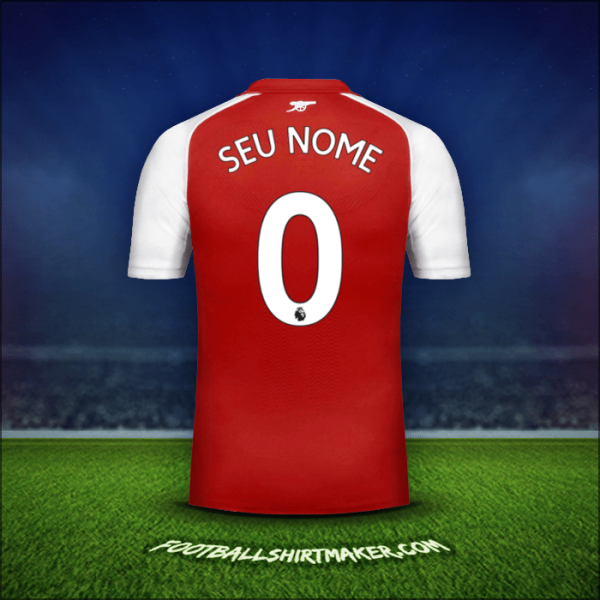 Camisa Arsenal 2017/18 -  seu nome - 0