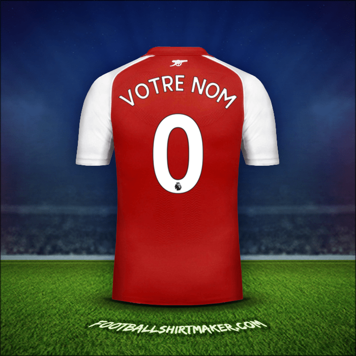 Maillot Arsenal 2017/18 -  votre nom - 0