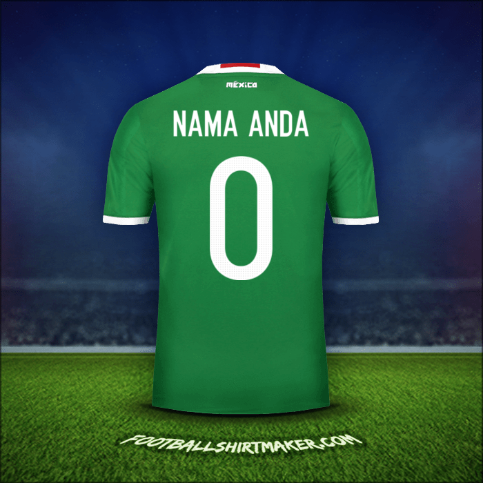 Jersey Meksiko 2016 -  nama anda - 0