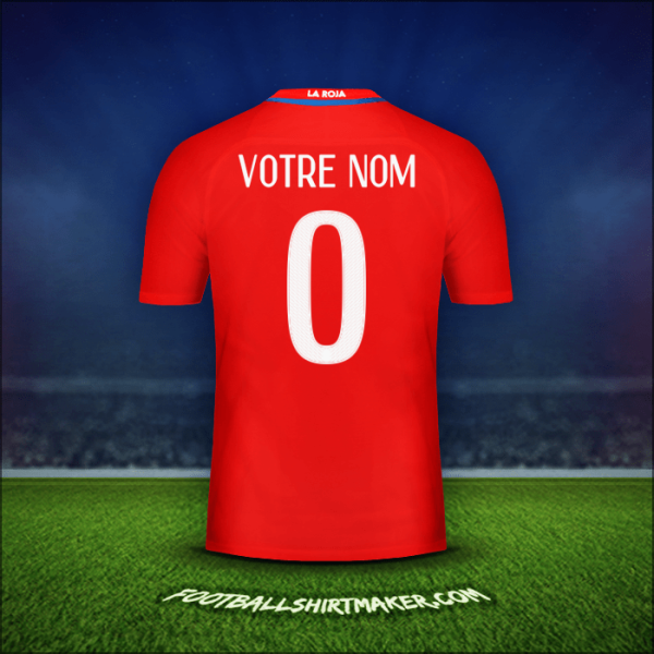 Maillot Chili 2016 -  votre nom - 0