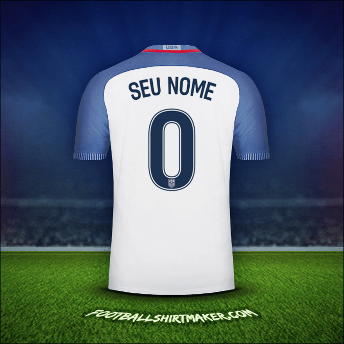 Camisa Estados Unidos 2016/17 -  seu nome - 0