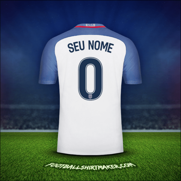 Camisa Estados Unidos 2016/17 -  seu nome - 0