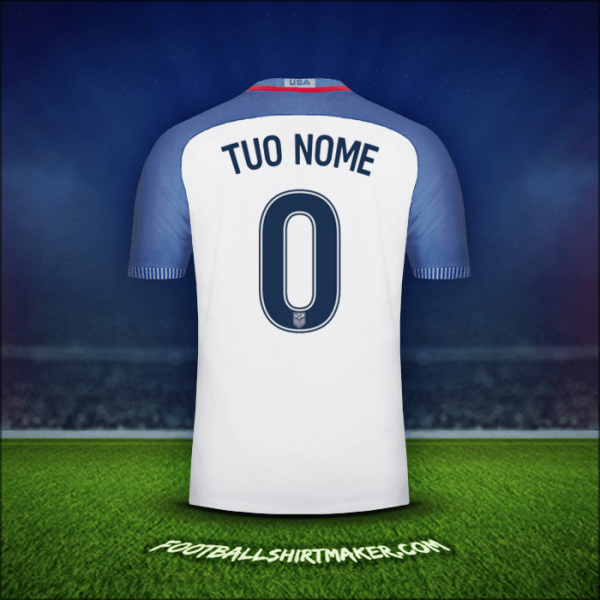 Maglia Stati Uniti 2016/17 -  tuo nome - 0
