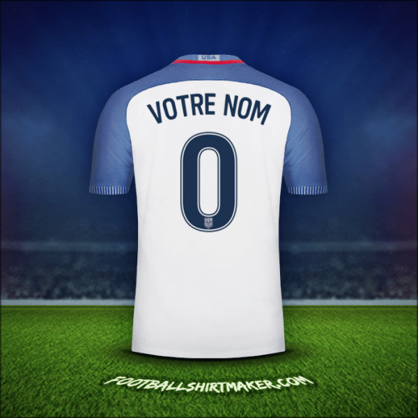 Maillot États-Unis 2016/17 -  votre nom - 0