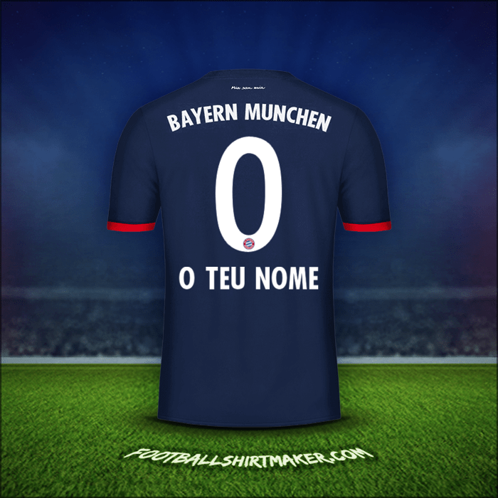 Camisola FC Bayern Munchen 2017/18 Alternativa -  o teu nome - 0