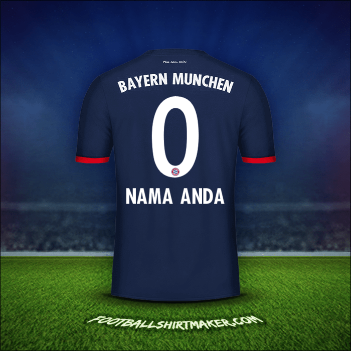 Jersey FC Bayern Munchen 2017/18 Alternatif -  nama anda - 0