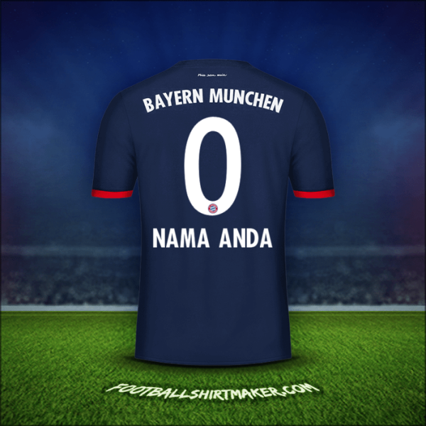 Jersey FC Bayern Munchen 2017/18 Alternatif -  nama anda - 0