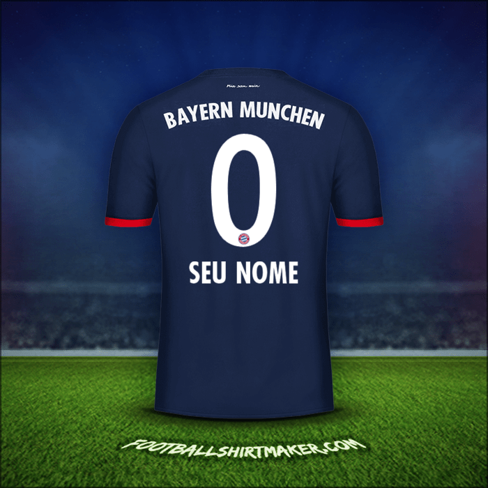 Camisa FC Bayern Munchen 2017/18 Alternativa -  seu nome - 0