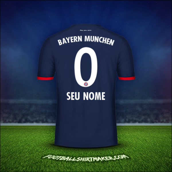 Camisa FC Bayern Munchen 2017/18 Alternativa -  seu nome - 0