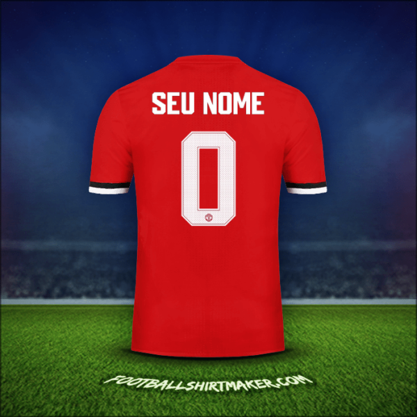 Camisa Manchester United Cup 2017/18 -  seu nome - 0