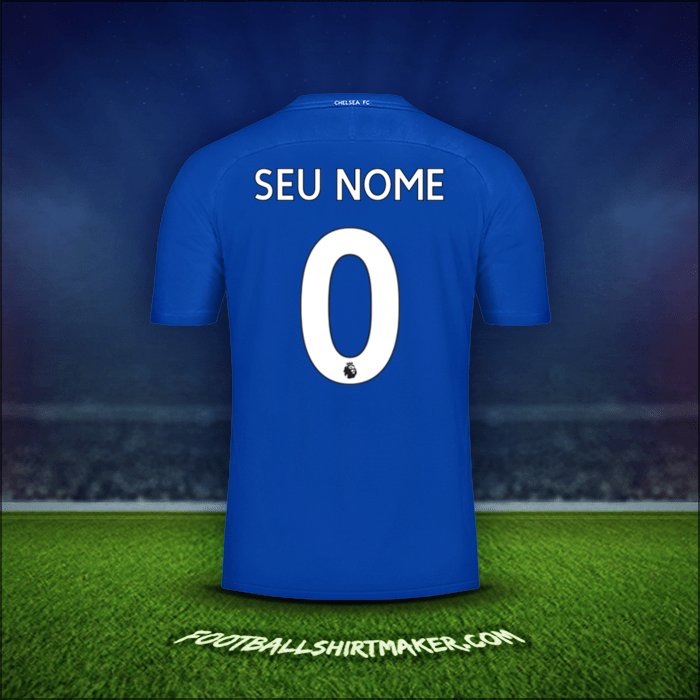 Camisa Chelsea 2017/18 -  seu nome - 0