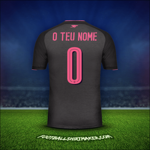 Camisola Arsenal Cup 2017/18 Terceira -  o teu nome - 0