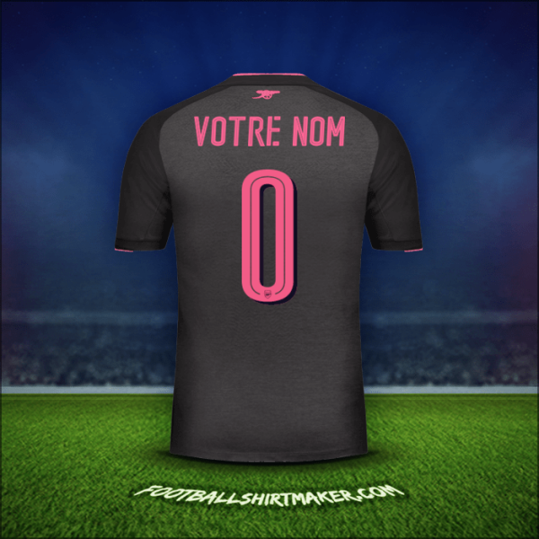 Maillot Arsenal Cup 2017/18 Troisième -  votre nom - 0