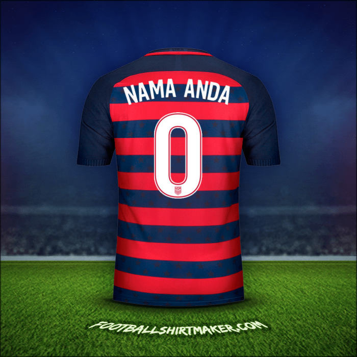 Jersey Amerika Serikat Gold Cup 2017 -  nama anda - 0