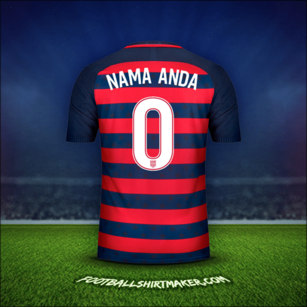 Jersey Amerika Serikat Gold Cup 2017 -  nama anda - 0