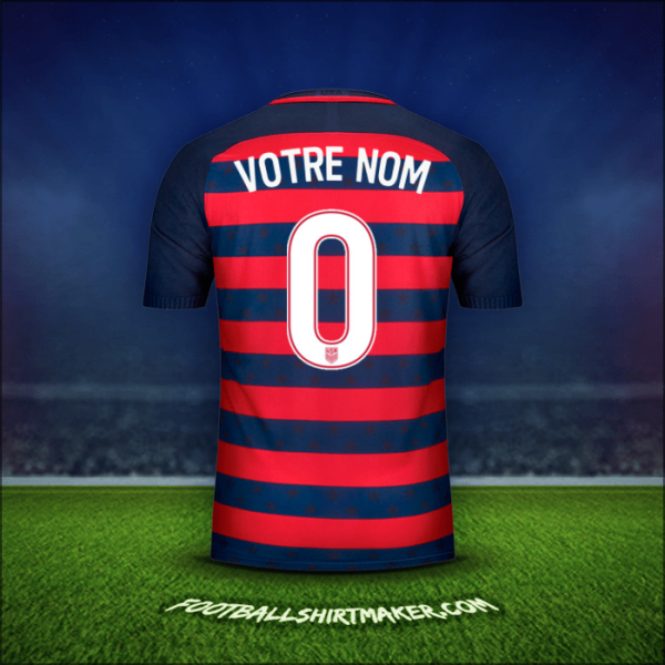 Maillot États-Unis Gold Cup 2017 -  votre nom - 0