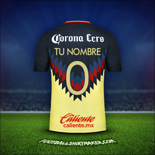 Camiseta Club America 2017/18 -  tu nombre - 0