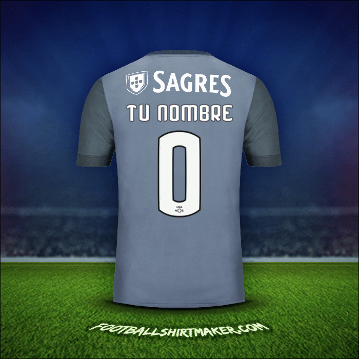 Jersey SL Benfica 2017/18 Visita -  tu nombre - 0