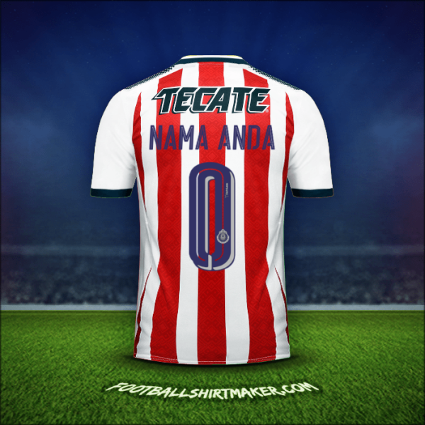 Jersey Guadalajara 2017/18 -  nama anda - 0