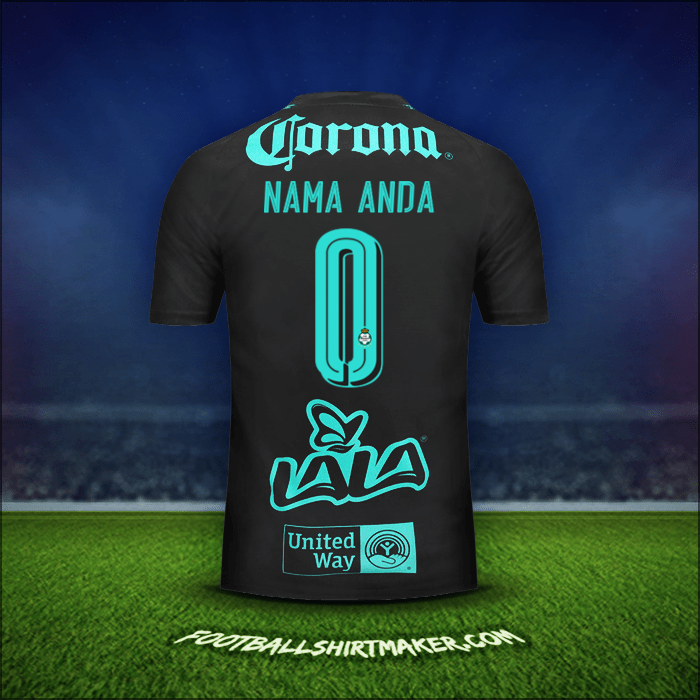 Jersey Santos Laguna 2017/18 Alternatif -  nama anda - 0
