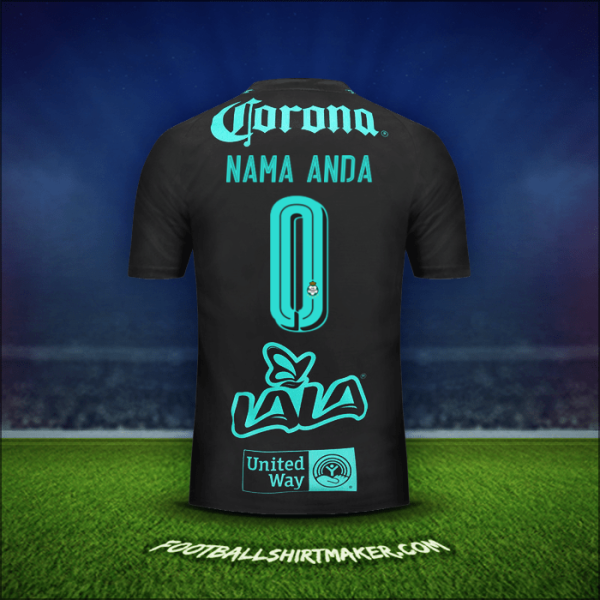 Jersey Santos Laguna 2017/18 Alternatif -  nama anda - 0