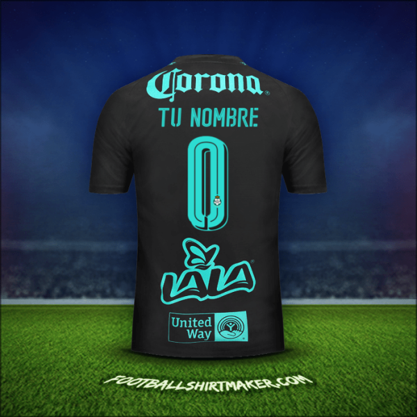Camiseta Santos Laguna 2017/18 Visita -  tu nombre - 0