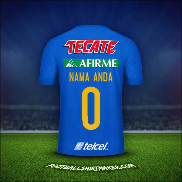 Jersey Tigres UANL 2017/18 Alternatif -  nama anda - 0