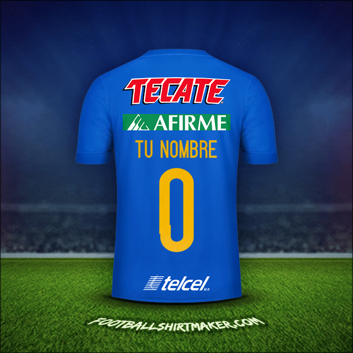 Jersey Tigres UANL 2017/18 Visita -  tu nombre - 0