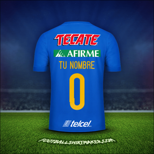 Camiseta Tigres UANL 2017/18 Visita -  tu nombre - 0