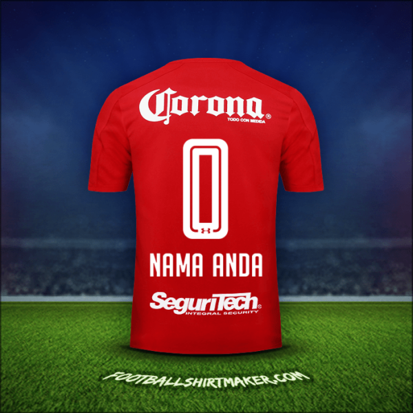 Jersey Toluca FC 2017/18 -  nama anda - 0