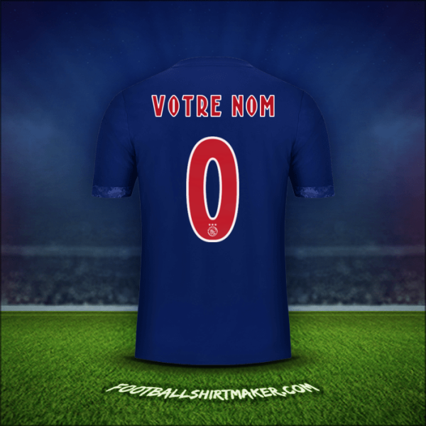 Maillot AFC Ajax 2017/18 Extérieur -  votre nom - 0