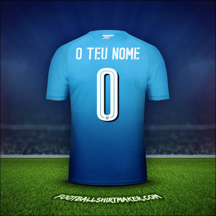 Camisola Arsenal Cup 2017/18 Alternativa -  o teu nome - 0