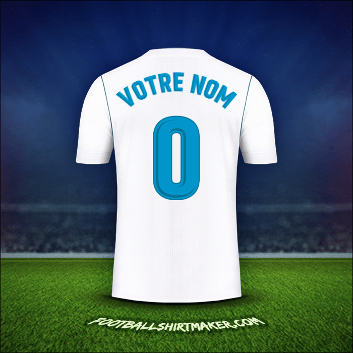 Maillot Real Madrid CF 2017/18 -  votre nom - 0