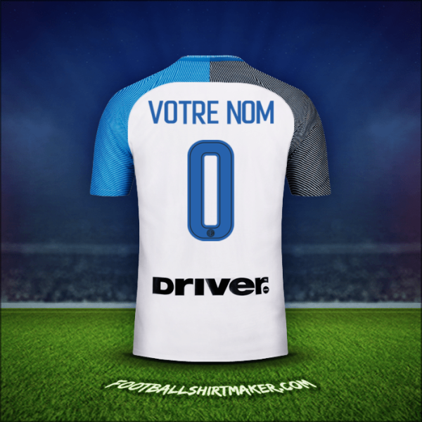 Maillot Inter 2017/18 Extérieur -  votre nom - 0