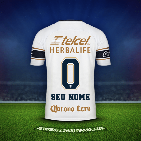 Camisa Pumas UNAM 2017/18 -  seu nome - 0