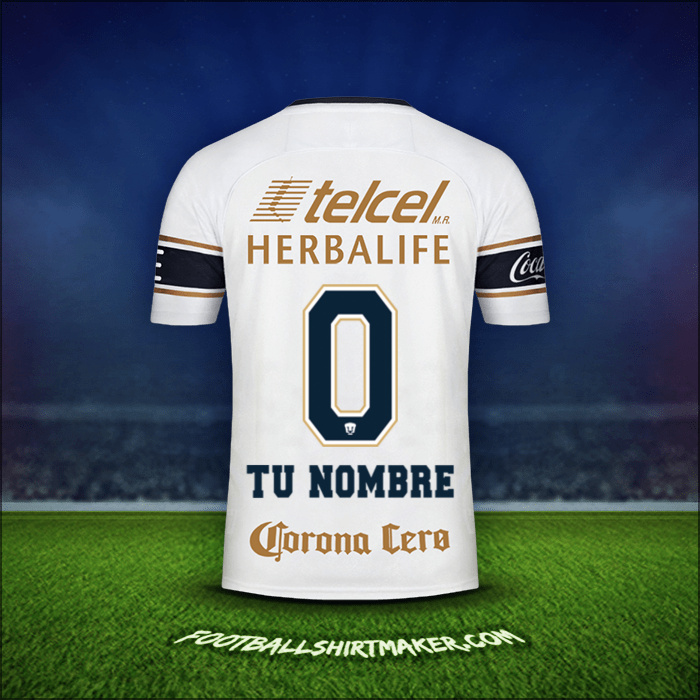 Camiseta Pumas UNAM 2017/18 -  tu nombre - 0