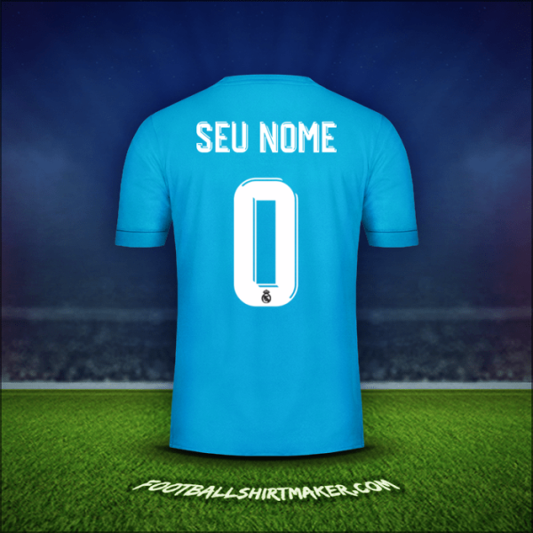 Camisa Real Madrid CF Cup 2017/18 Terceira -  seu nome - 0