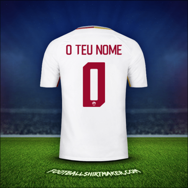 Camisola AS Roma 2017/18 Alternativa -  o teu nome - 0