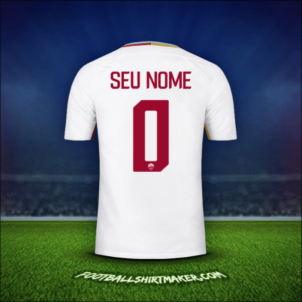 Camisa AS Roma 2017/18 Alternativa -  seu nome - 0