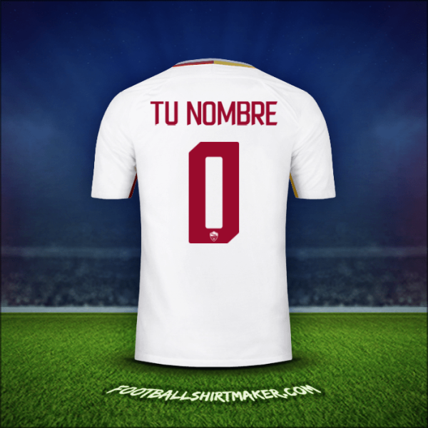 Jersey AS Roma 2017/18 Visita -  tu nombre - 0
