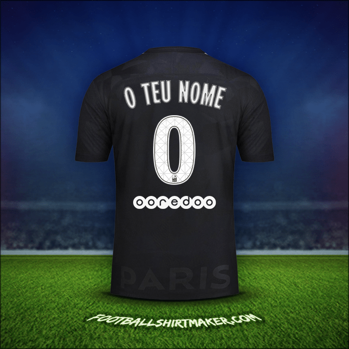 Camisola Paris Saint Germain 2017/18 Terceira -  o teu nome - 0