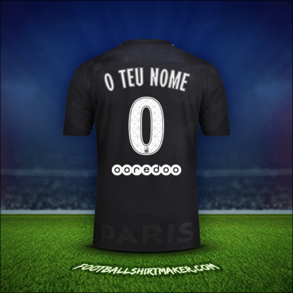 Camisola Paris Saint Germain 2017/18 Terceira -  o teu nome - 0