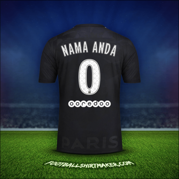 Jersey Paris Saint Germain 2017/18 Ketiga -  nama anda - 0