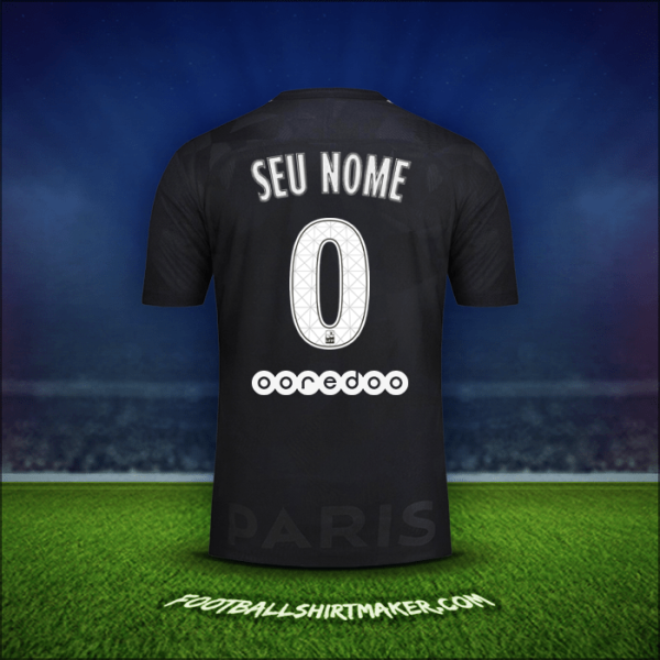 Camisa Paris Saint Germain 2017/18 Terceira -  seu nome - 0