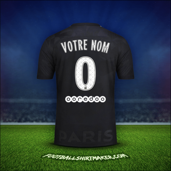 Maillot Paris Saint Germain 2017/18 Troisième -  votre nom - 0