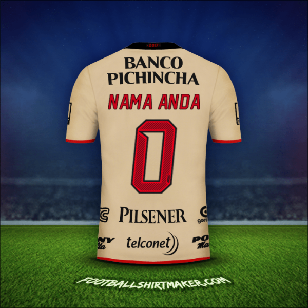Jersey Barcelona SC 92 Tahun -  nama anda - 0